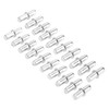 20pcs Cabinet Wardrobe Shelf Support Pins Studs Pegs Silver Tone (5mm x19mm)