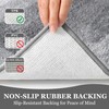 RORA Gray Bathroom Rugs Non Slip Washable 18x24 Absorbent Bath