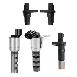AUTO OCCASION Engine Variable Valve Timing (VVT) Solenoid with Camshaft &Crankshaft Position Sensor Compatible with Toyota Avalon Camry Corolla Lexus CT200h Replace 15330-0T010 90919-05060 19204624