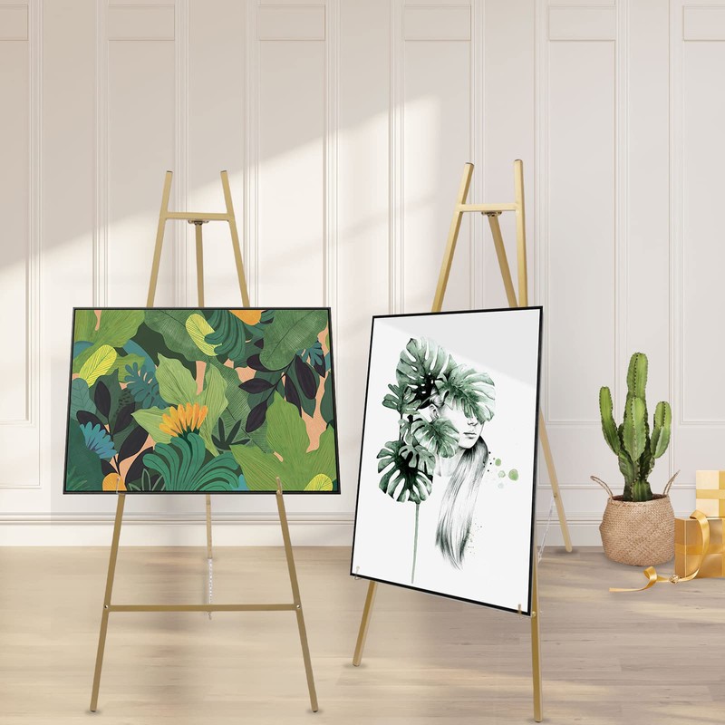 2 Pack Easel Stands Floor Easel Foldable Display Stand Height