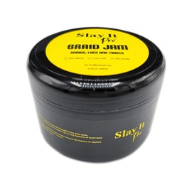 Slay It Pro Braid Jam Frizz-Free Shine Long Lasting Hold and No Flaking for Braids, Locs and Twists 8 Oz (Super Hold)