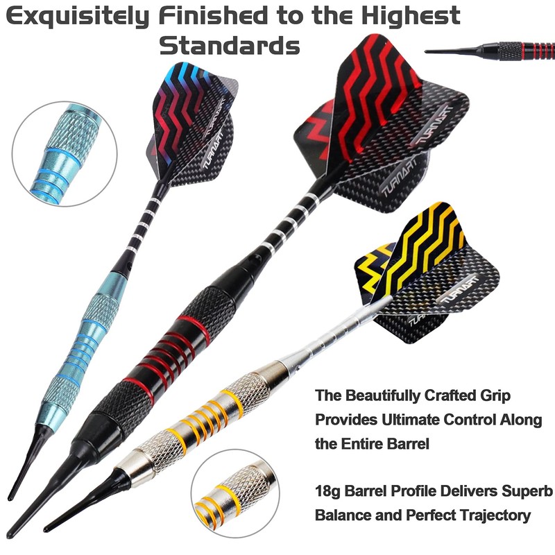 Darts Plastic Tip - Professional Soft Tip Darts Set for