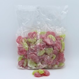 Beulah's Sour Sanded Twin Cherries, 2.2 Pound Package, 70 Pieces of Candy