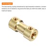 sourcing map 4pcs 2mm to 6mm Brass Shaft Coupling Joint
