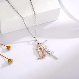 Faith Cross Stethoscope Nurse Necklace 925 Sterling Silver Nursing Jewelry Gifts for Doctor Medical Student Graduation