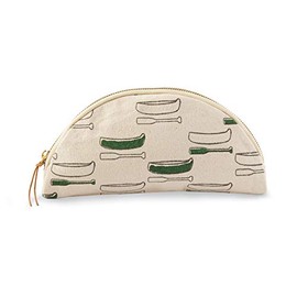 Mud Pie Women's Green Canoe Cosmetic Bag