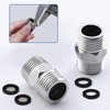 SI SEN 2 x Double Nipples 1/2 Inch, Stainless Steel