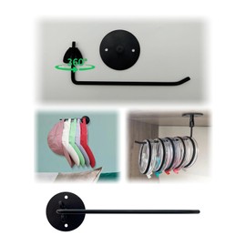 ATJUMP New 6.6-Inch Multifunctional Tumbler Lid Organizer, Cup Lid Holder, Glass Lid Hooks, Rotate at Any Angle, Also Can Be Used as a Hat Rack, Baseball Cap Wall Hanging (Round 1 Pcs)