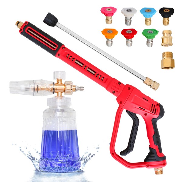 Balabulala Pressure Washer Gun with Foam Cannon and Extension Wand,Car