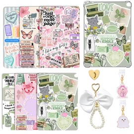 ANKUAITIAN Kindle Paperwhite Case Insert Cards Set, 6 Book-Themed Designs with Pearl Keychain and USB-C Dust Plugs, for 11th/12th Generation, 6.8 x 4.8 inches (Style-B)