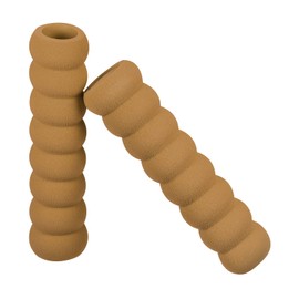 sourcing map Door Handle Covers, 8Pcs 5.51" Nitrile Rubber Sleeves Door Knob Covers Handle Protector for Home Hot Cold Door Front Door Brown