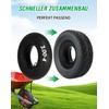 2X Schlauch 3.00-4 für Schubkarrenrad 260x85mm Ersatzschlauch für Reifen mit
