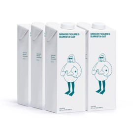 Minor Figures - Oat Milk, Barista Original, 32 Fl oz x 6 Cartons, Dairy Free & Vegan, No Added Sugar, Long Shelf Life