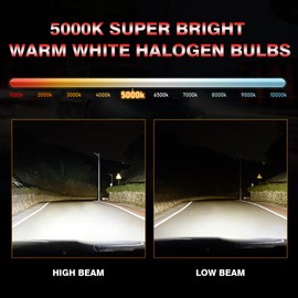 HMCYCI Fit For Acura RDX 2013 2014 2015 High Performance Halogen Headlight Bulbs: 9005 High Beam & H11 Low Beam & H11 Fog light Combo, 5000K Super Bright White Light, Plug and Play, Pack of 6