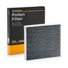 RIDEX Cabin Air Filter 424I0638 Pollen Filter Activated Carbon Height: