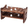 BENECREAT 48 Slot 2 Tier Stackable Wooden Quail Egg Holder