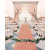 Aisle Runners for Wedding 2FT×15FT Rose Gold Sequin Aisle Runner