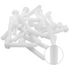 Piutouyar 20 Pair M8x50mm White Nylon Hex Bolts Plastic Hex