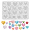 Heart Silicone Mold with Holes Jewelry Resin Casting Molds Heart