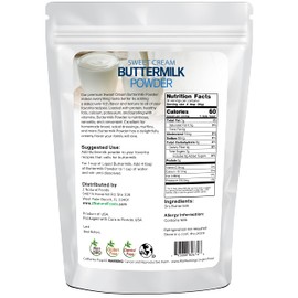 Z Natural Foods - Sweet Cream Buttermilk Powder-100% natural- Gluten Free- Non GMO Dry Buttermilk- 1 lb