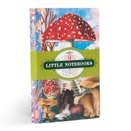 eeBoo Piece & Love: Mushroom Little Books - Set of 3 Notebooks, 5.75 x 4 Portable Size, Nature Themed Journals, Notes-Sketch-Draw, Lines & Dot Grid