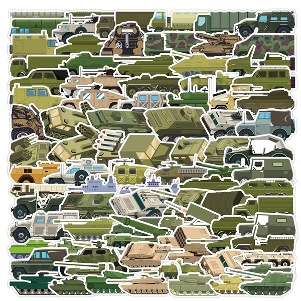 100 Pcs Military Stickers Vinyl Cartoon Cool Camo Vehicle Sticker