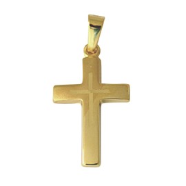 Cross Hollow 333 Gold Approx. 1.8 x 1.2 cm