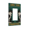 Spshian Fun Black Cat Are You Pooping Outlet Covers Single