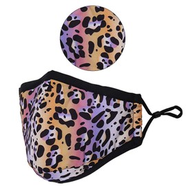 Reusable washable 3 layers cotton cloth - mix colour - leopard print, one size fits most.