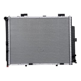 SasugaOne Radiator 1 Row Red with Automatic Transmission Aluminum/Plastic (Core/) 25 3/16 (Inches)-Height CU2213 2105003203 Compatible with Benz E300 Base 1998-1999
