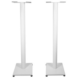 Rockville Pair 37" Steel Bookshelf Speaker/Studio Monitor Stands-White (RS37W V2)