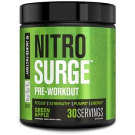 Jacked Factory NITROSURGE Pre-Entrenamiento  Pre-Workout Powder, Energy  Strength, 30 Servings                                                        