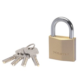 MASTER LOCK 2950EURD Padlock 50 mm Full Brass High Security with Double 6-Bolt Locking