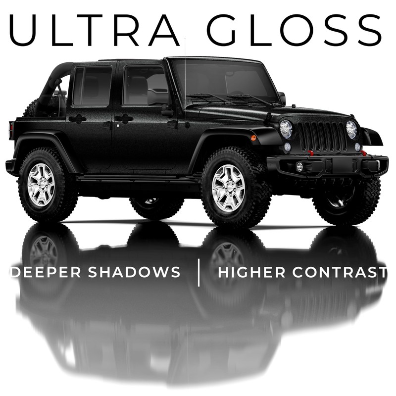VViViD+ Ultra Gloss Black Metallic Diamond Crystal Vinyl Car Wrap