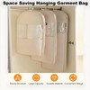 ARAINY Space Saving Hanging Garment Bag with Self Compression Zipper,