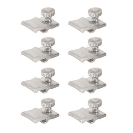 WRS 1/8" Offset Aluminum Storm Door Panel Clips with Screws - 8 Pack