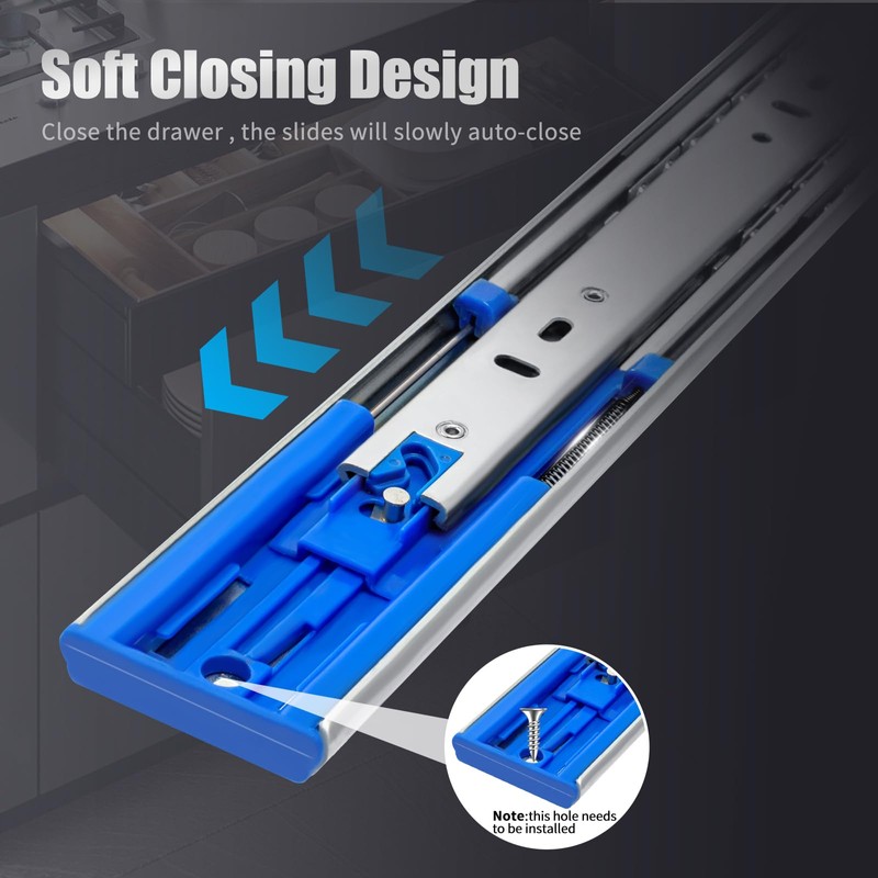 SLIDEWAY 200 Lbs Soft Close Heavy Duty Drawer Slides 1