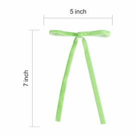 Meseey 30 Pcs Apple Green Velvet Christmas Bows 5 x 7 Inch Rustic Vintage Wedding Velvet Ribbon Gift Bows for Tree Wreath Garland Home Decor Indoor Outdoor Decorations (Apple Green)