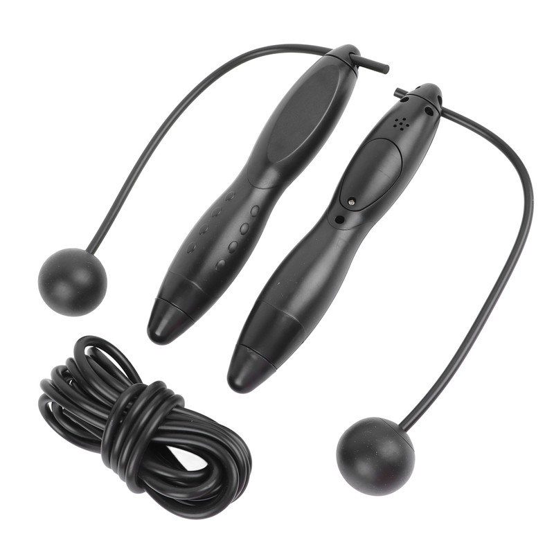 Black Smart Electronic Jump Rope with Counting Function Adult Fitness