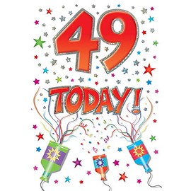 Piccadilly Greetings Modern Milestone Age Birthday Card Age 49-7 x 5 inches