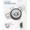 Anobeyi 1.25-Inch Side Mount Caster, Mini Low Profile Caster Wheels