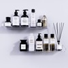 Bakzon Acrylic Shower Shelves 2 Pack, Self Adhesive No Drill