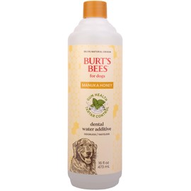 Burt's Bees for Pets Dental Water Additive for Dogs with Manuka Honey for Gum Health & Tartar Control, No Brushing Required, 99.5% Natural Origin Formula, Odorless & Flavorless, 16 Fl Oz
