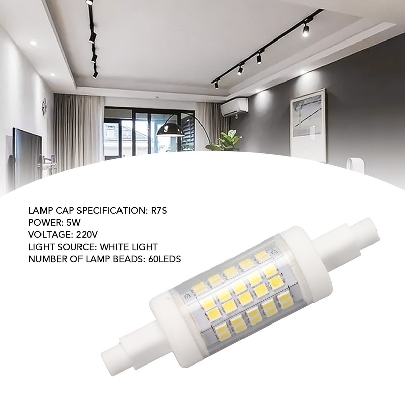 R7s LED Bulb 80mm 5W Double End Floodlight with 60LED