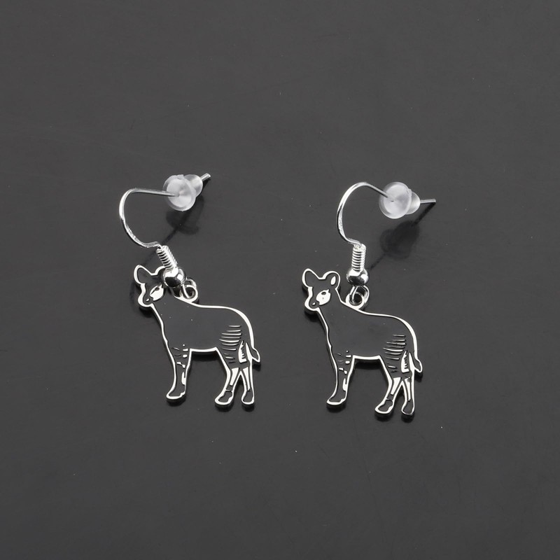 Okapis Earring Cute Okapi Lover Gift Forest Griaffe Zebra Giraffe