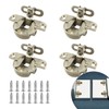 4 PCS Adjustable Cabinet Door Hinges,97 Degree Turning Axis Soft