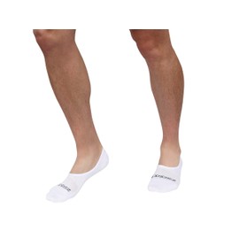 ZeroSock Men's Bamboo Super Low Invisible Socks With Mesh Ventilation With Anti Slip Gel Heel Grip Men's Size 12.5 15 White