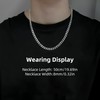 IN Chenthy Men's Cuban Chain, Silver Trend Hip-Hop Non-Fading Peptide