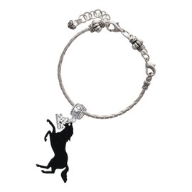 Delight Jewelry Acrylic 1.5 Black Horse - I Love You/Love You More Charm Beads (Set of 2)