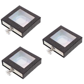 Ipetboom 3pcs Stylish Square Eyelash Box Handle Open Window Drawer Design for Easy Access Lightweight Storage for False Lashes for Travel and Daily Use